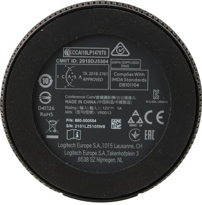 Web-камера Logitech Conference Cam Connect,  черный/серебристый [960-001034]
