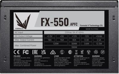 Блок питания Formula FX-550,  550Вт,  120мм,  черный, retail