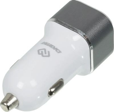 Автомобильное зарядное устройство Digma DGCC-1U-2.1A-WG,  USB,  10.5Вт,  2.1A,  белый