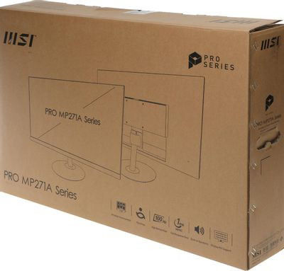 27" Монитор MSI Pro MP271A,  1920x1080,  IPS,  100Гц,  1хHDMI,  1хDP,  черный [9s6-3pa2ct-085]