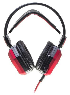 Гарнитура игровая Oklick HS-L900G HURRICANE,  для компьютера, мониторные,  проводные, черный  / красный [472660]