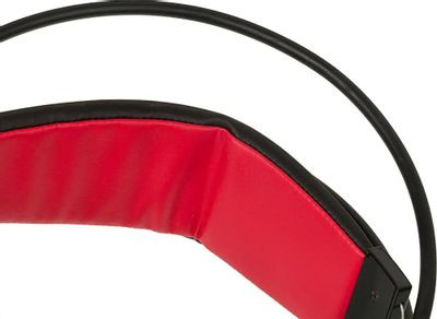 Гарнитура игровая Oklick HS-L900G HURRICANE,  для компьютера, мониторные,  проводные, черный  / красный [472660]