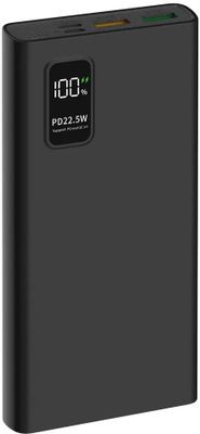 Внешний аккумулятор (Power Bank) PERO PB05,  10000мAч,  черный [pb05bl]