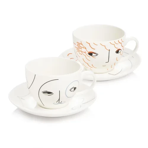 Чашка Tescoma myCOFFEE, с блюдцем, 2 шт, Emotions, шт