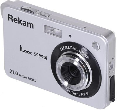 Цифровой компактный фотоаппарат Rekam iLook S990i,  серебристый