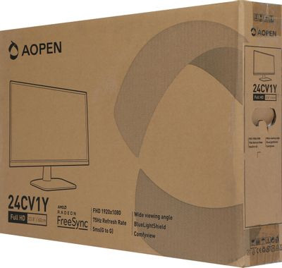23.8" Монитор AOpen 24CV1Ybi,  1920x1080,  VA,  75Гц,  1хHDMI,  черный [um.qc1ee.002]