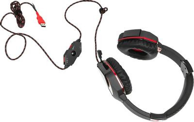Гарнитура игровая A4TECH Bloody G501,  для компьютера, мониторные,  проводные, черный