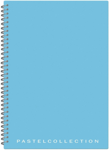 Бизнес-тетрадь Pastel Collection Blue/Mint, A4, 96 листов, пластиковая обложка, на гребне, клетка