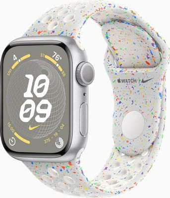 Смарт-часы Apple Watch Series 9 A2978,  41мм,  белый/серебристый [mr9m3ll/a]