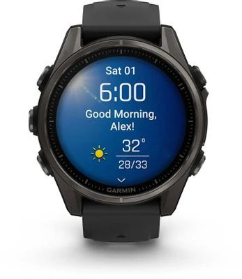 Смарт-часы Garmin Fenix 8,  43мм,  1.3",  черный/черный [010-02903-21]