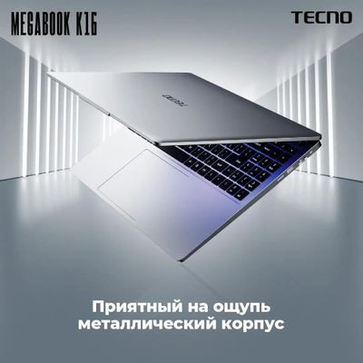 Ноутбук TECNO MegaBook K16AS 16", IPS, Intel Core i5 1235U 1.3ГГц, 10-ядерный, 16ГБ LPDDR4, 512ГБ SSD,  Intel Iris Xe graphics, Windows 11 Home, серебристый [tcn-k16i5.w16.sl]