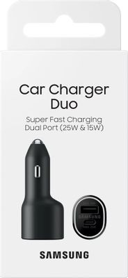 Автомобильное зарядное устройство Samsung EP-L4020,  USB + USB type-C,  3A,  черный [ep-l4020nbegeu]