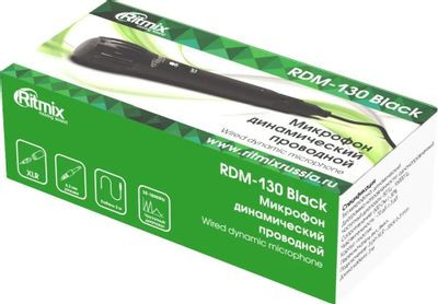 Микрофон Ritmix RDM-130,  черный [15115698]