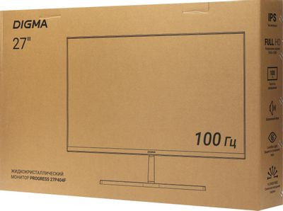 27" Монитор Digma Progress 27P404F,  1920x1080,  IPS,  100Гц,  1хHDMI,  черный [dm27sb03]