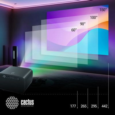 Проектор Cactus CS-PRC.05B.Full HD-A,  черный,  Wi-Fi [cs-prc.05b.wuxga-a]