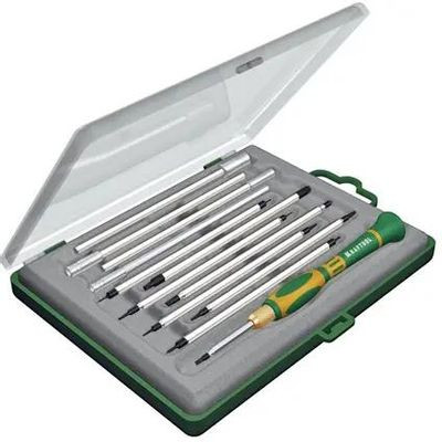 Отвертка с насадками  Kraftool 25611-H12, 12 предметов, в жестком кейсе