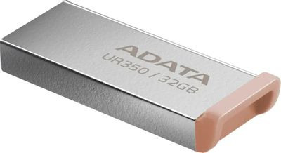 Флешка USB A-Data UR350 32ГБ, USB3.2, серебристый и коричневый [ur350-32g-rsr/bg]