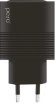 Сетевое зарядное устройство PERO ТС11,  USB-C + USB-A,  45Вт,  3A,  черный [тс11bl]