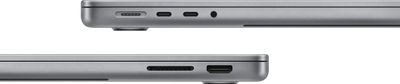 Ноутбук Apple MacBook Pro 14 M3 A2918 14.2", 2023, Retina XDR, Apple M3 8 core 4ГГц, 8-ядерный, 8ГБ 512ГБ SSD,  Mac OS, серый космос [z1c8000ea(mtl73)]