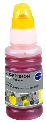 Чернила Cactus CS-EPT06C44 112Y, для Epson, 70мл, желтый пигментный
