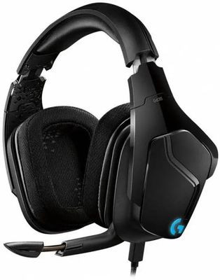 Гарнитура Logitech G635 Lightsync,  для компьютера и игровых консолей, накладные,  проводные, черный  [981-000750]