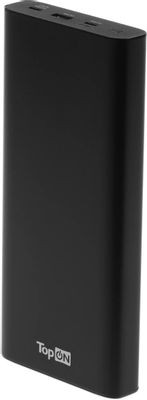 Внешний аккумулятор (Power Bank) TOPON TOP-T140,  22400мAч,  черный [103271]