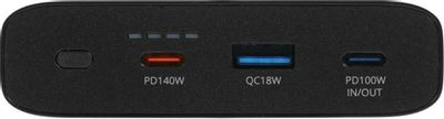 Внешний аккумулятор (Power Bank) TOPON TOP-T140,  22400мAч,  черный [103271]