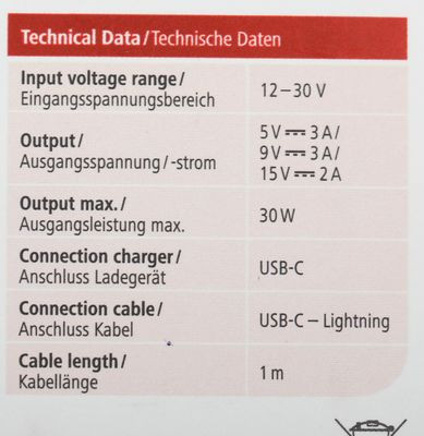 Автомобильное зарядное устройство HAMA H-183317,  USB type-C,  8-pin Lightning (Apple),  3A,  белый [00183317]