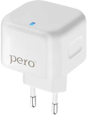 Сетевое зарядное устройство PERO ТС10,  USB-C + USB-A,  20Вт,  3.1A,  белый [тс10whpd]