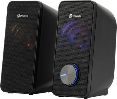 Колонки Oklick OK-122,  2.0,  черный [1458492]