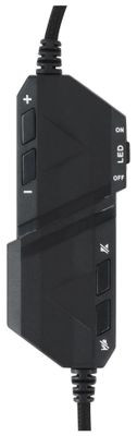Гарнитура игровая Acer AHW120,  для компьютера, мониторные,  проводные, черный  [zl.hdscc.01c]