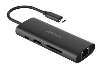 Хаб (разветвитель) A4TECH DST-80C, серый