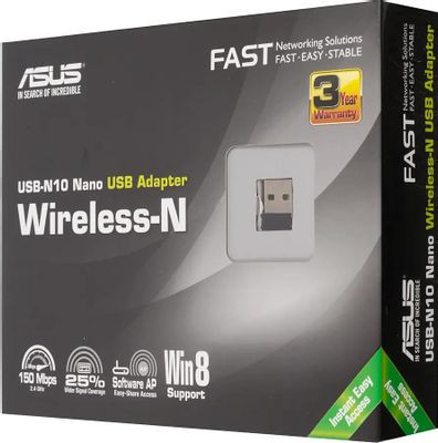Wi-Fi адаптер ASUS USB-N10 Nano USB 2.0 Wi-Fi адаптер ASUS USB-N10 Nano USB 2.0