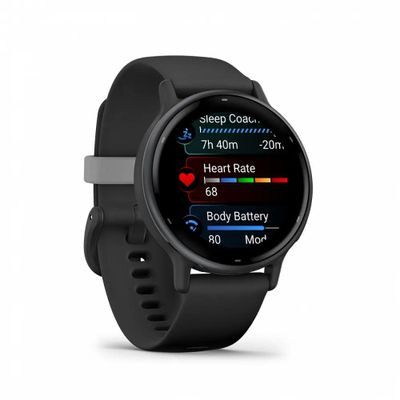 Смарт-часы Garmin Vivoactive 5,  30.4мм,  1.2",  черный/черный [010-02862-10]