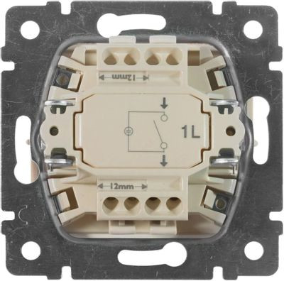 Выключатель Legrand Valena 1-клавишный, с индикацией, установка скрытая, IP20, слоновая кость [774310]