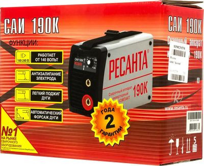 Сварочный аппарат Ресанта САИ-190К,  инвертор [65/36]