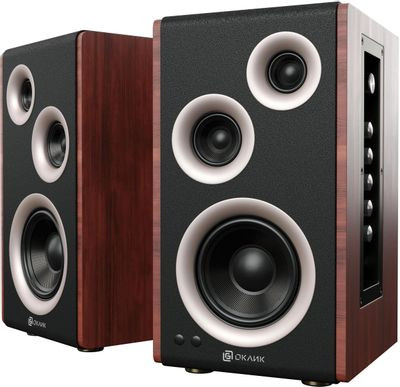 Колонки Bluetooth Oklick OK-117 BT,  2.0,  черный [1193274]