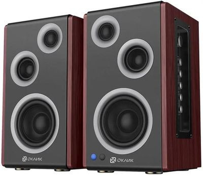 Колонки Bluetooth Oklick OK-117 BT,  2.0,  черный [1193274]
