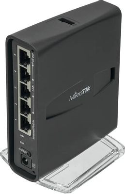 Wi-Fi роутер MIKROTIK hAP ac lite TC,  AC750,  черный [rb952ui-5ac2nd-tc]