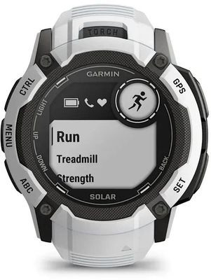 Смарт-часы Garmin Instinct 2X Solar,  50мм,  1",  белый/белый/черный [010-02805-04]