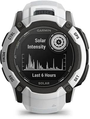 Смарт-часы Garmin Instinct 2X Solar,  50мм,  1",  белый/белый/черный [010-02805-04]