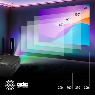 Проектор Cactus CS-PRM.07B.Full HD,  черный [cs-prm.07b.wuxga]