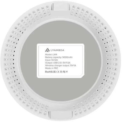 Беспроводное зарядное устройство LYAMBDA LW4-WT,  USB,  USB type-C,  5Вт,  1.5A,  белый