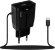 Сетевое зарядное устройство PERO ТС04,  USB-A,  USB type-C,  10.5Вт,  2.1A,  черный [тс04b2atc]