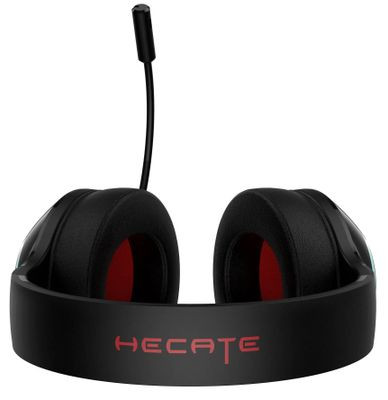Гарнитура игровая Edifier G33,  для компьютера, мониторные,  проводные, черный  / красный
