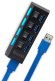 Хаб (разветвитель) Buro BU-HUB4-U3.0-L, черный