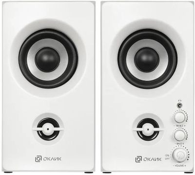 Колонки Oklick OK-164,  2.0,  белый [1201274]