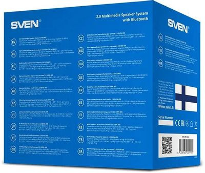 Колонки Bluetooth Sven 405,  2.0,  черный [sv-021122]