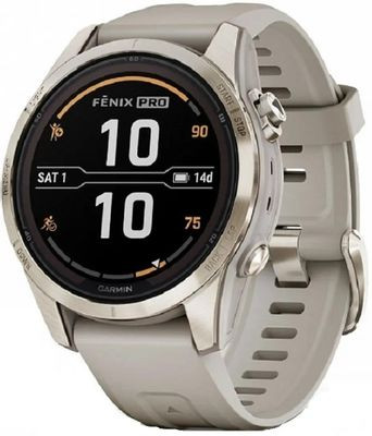 Смарт-часы Garmin Fenix 7S Pro,  30.4мм,  1.2",  графитовый/серебристый [010-02776-00]