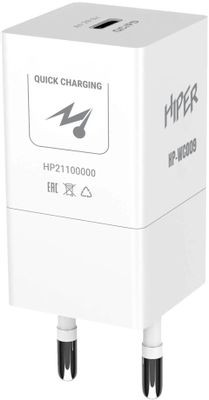 Сетевое зарядное устройство HIPER HP-WC009,  USB-C,  20Вт,  3A,  белый
